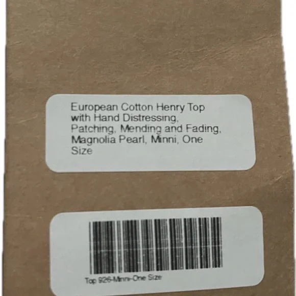 Magnolia Pearl European Cotton Henry Top - Picture 2 of 4